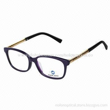 Acetate with Metal Temple Eyewear Frame for Women and Men, OEM/ODM Orders Welcomed